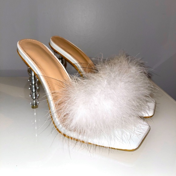 Feather Trim Heels